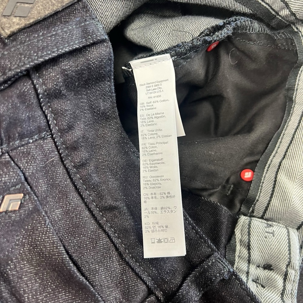 Black Diamond NEW Men’s Mission Wool Denim Pants 31/34 - Picture 7 of 7